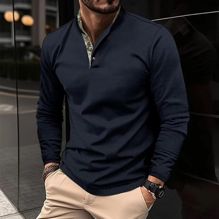 NOLAN - Langärmeliges Poloshirt für Männer