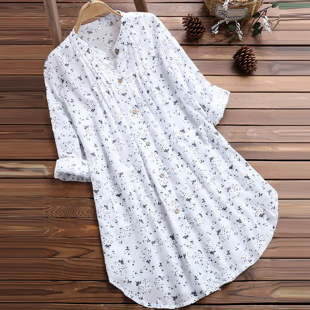 Mila Damenbluse – Luftige Bluse mit Floralem Design für Frühling und Sommer, Lockerer Schnitt, Vielseitig Kombinierbar-1