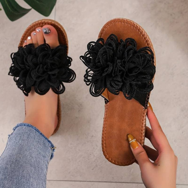 Variant image for Anna's Damen Sandalen - Flache Sommerschuhe mit Blumendetail für Komfort und Stil-11