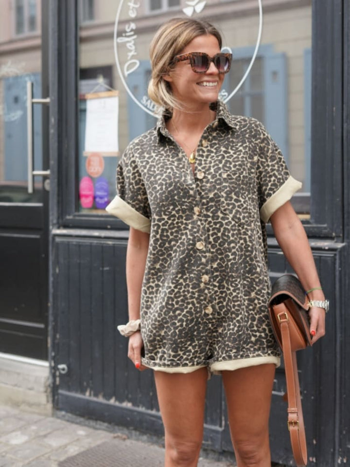 Floretta | Trendige Leopardenprint Kombishort Für Frauen - Bequeme Sommermode In S, M, L, XL-2