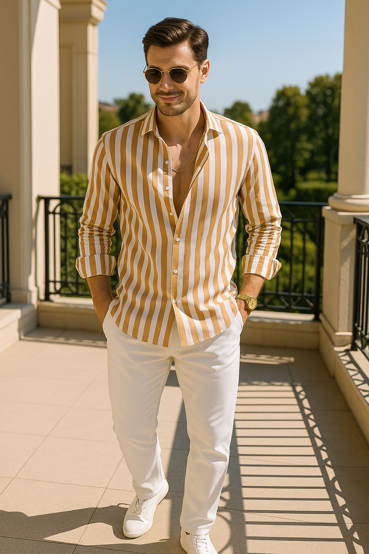 Leonard – Luftiges Sommerhemd mit zeitlosem Streifen-Design