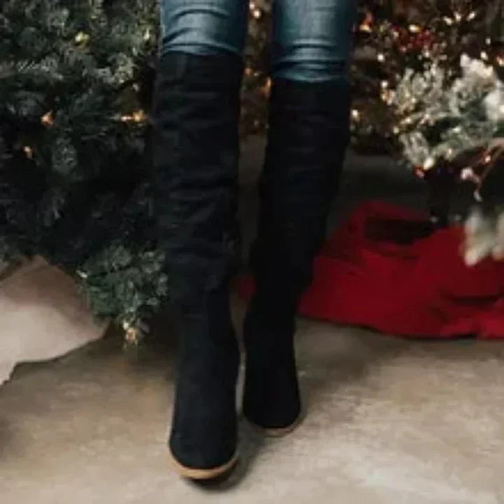 FELICIA  -  luxuriösen Leder Damenstiefel